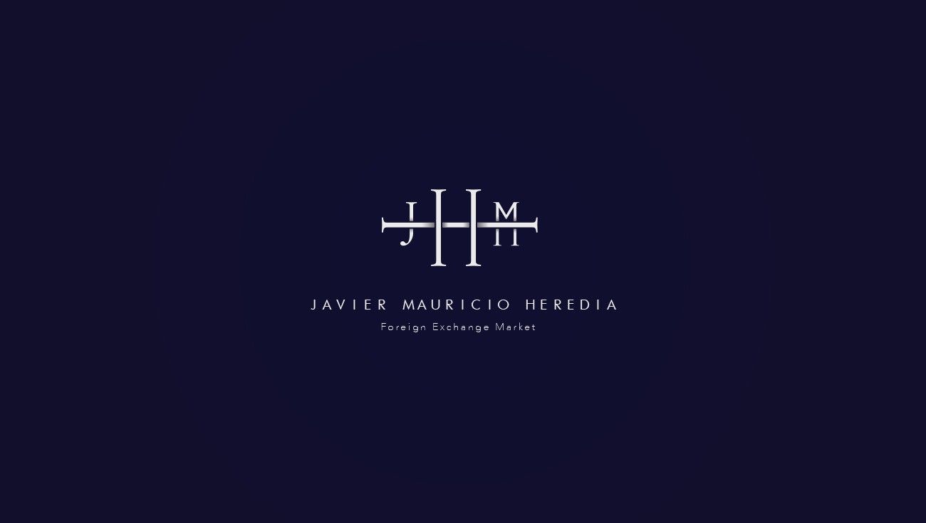 JMH monogram and name in white on deep navy