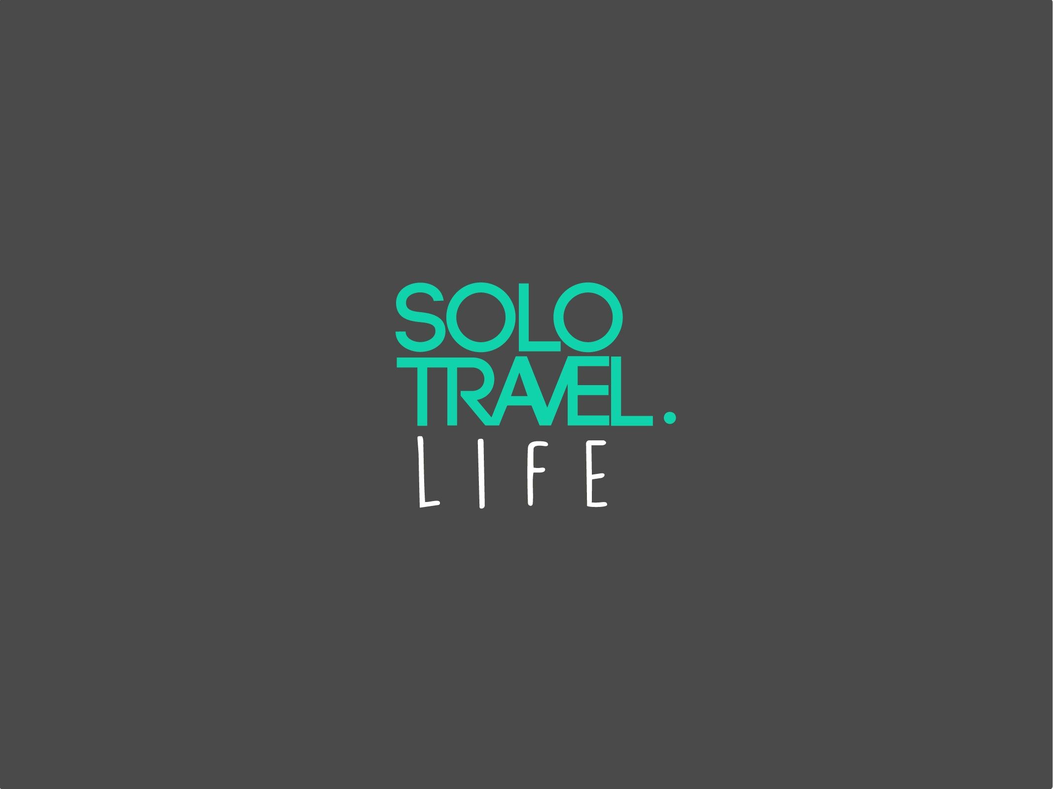 Solo Travel Life logo on dark grey